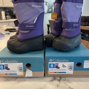 Columbia Purple and Black Kids' Winter Boots